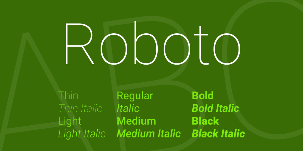 Roboto Italic Font preview