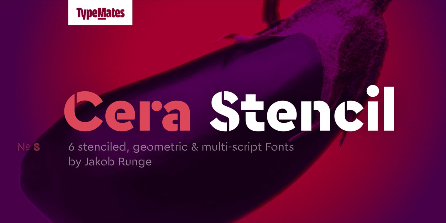 Cera Stencil PRO Thin Font preview