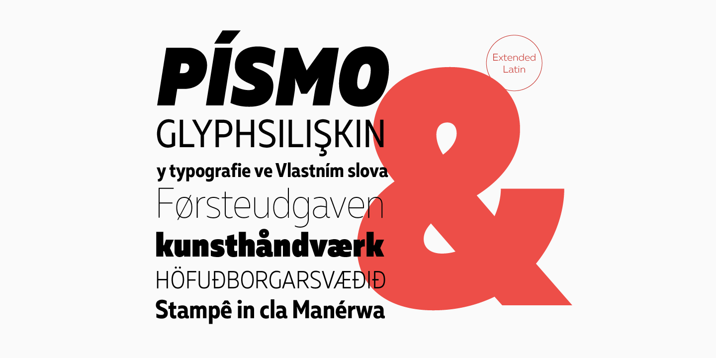 Muller Thin Font preview