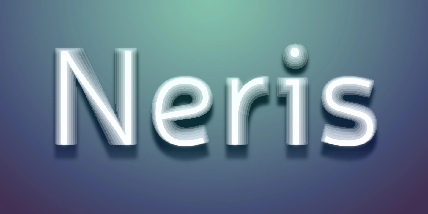 Neris Thin Italic Font preview