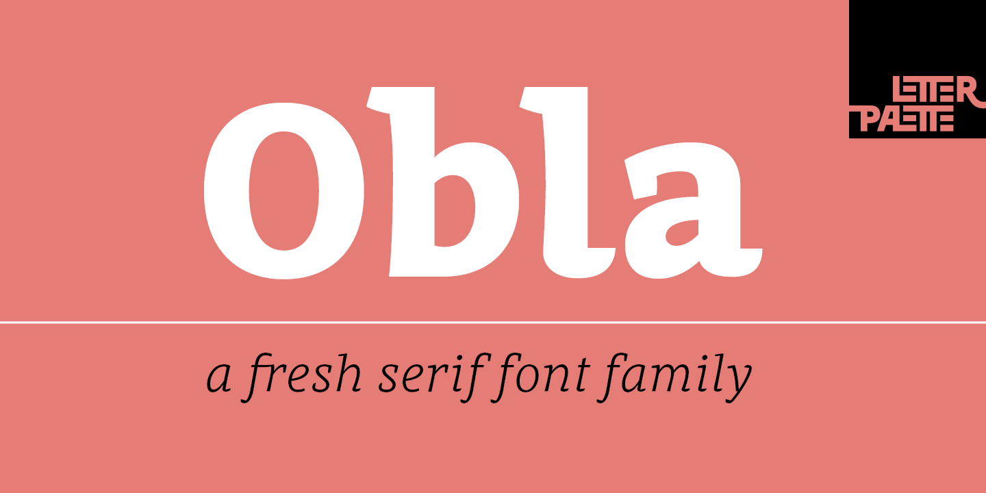 Obla  Italic Font preview