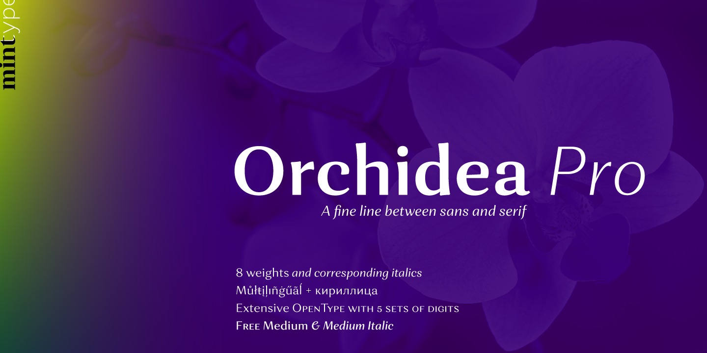 Orchidea Pro Extra Light Italic Font preview