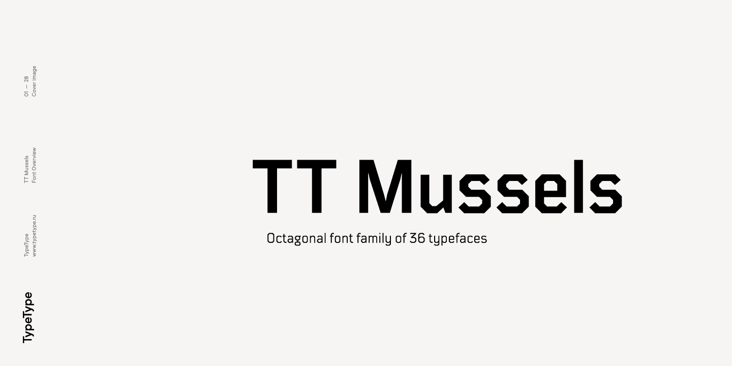 TT Mussels Extra Light Italic Font preview