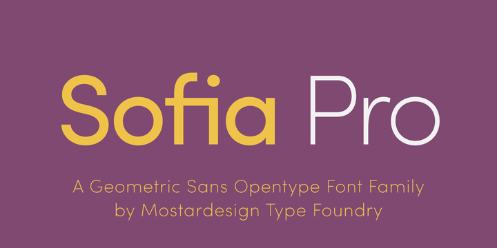 Sofia Pro Regular Font preview