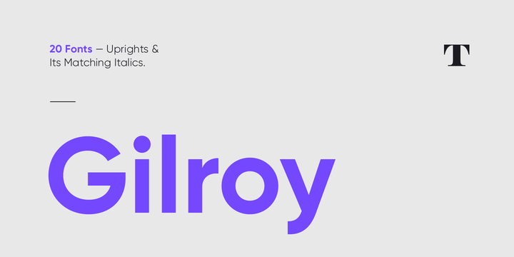Gilroy Thin Font preview