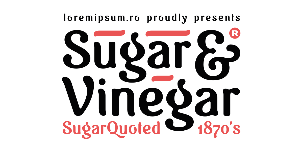 Sugar & Vinegar Font preview