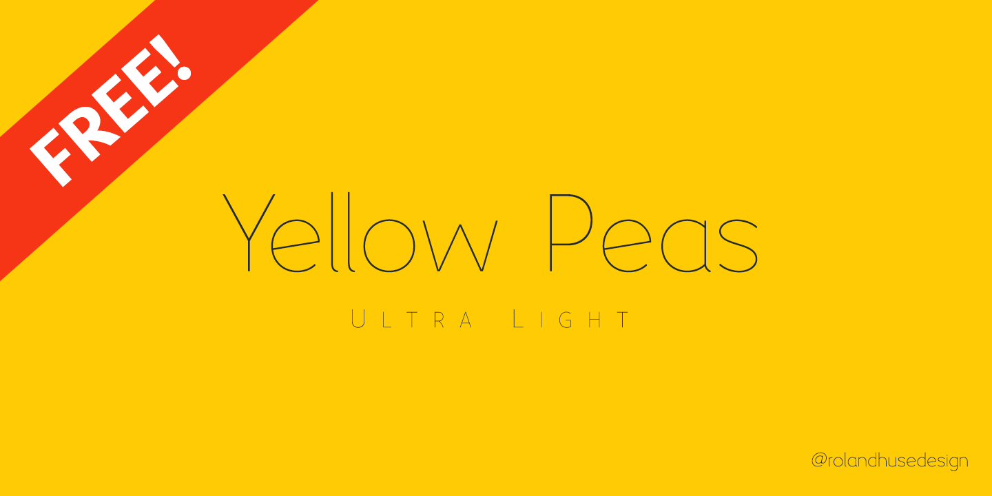 Yellow Peas Font preview