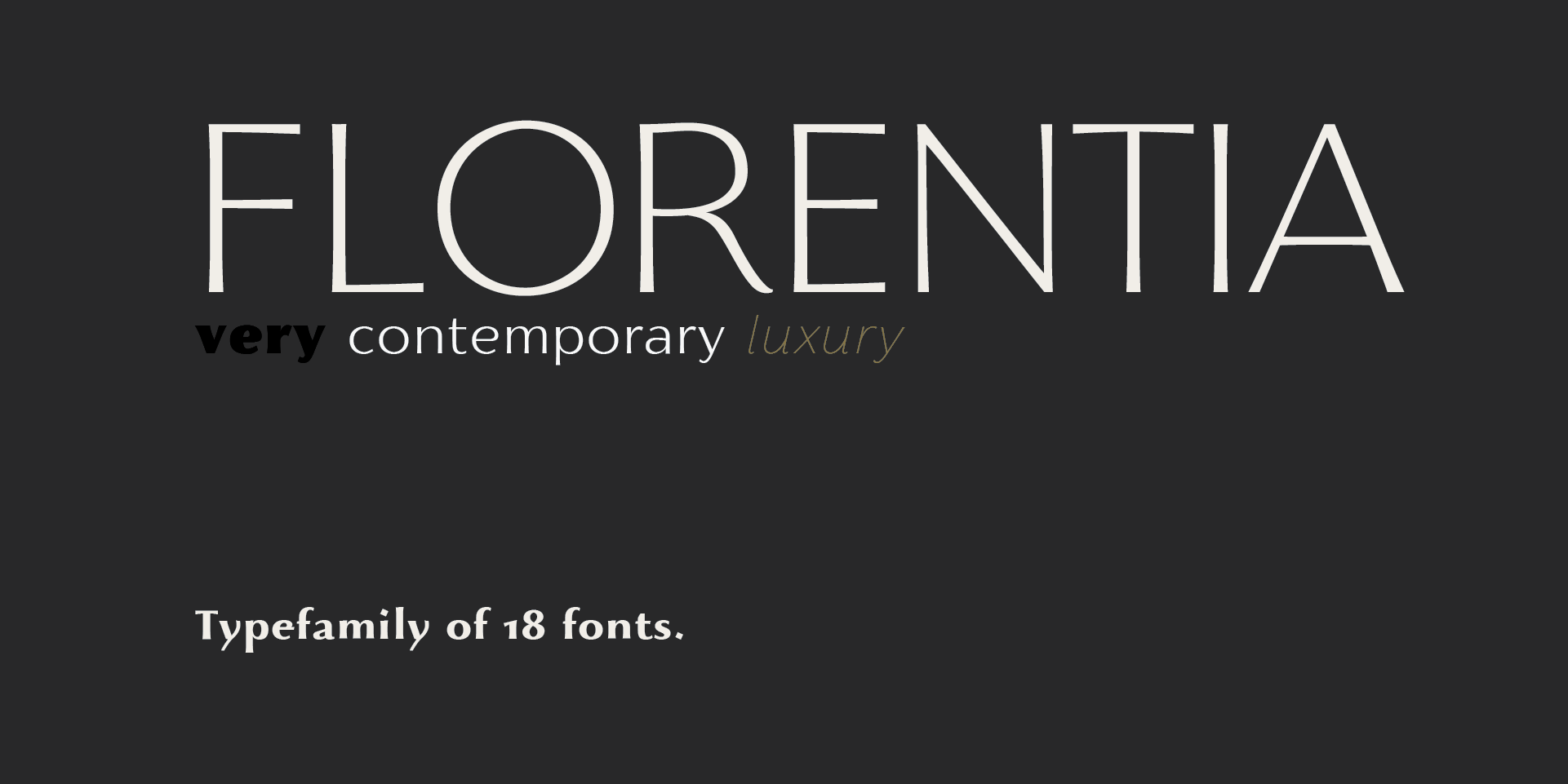 Florentia Extra Light Italic Font preview