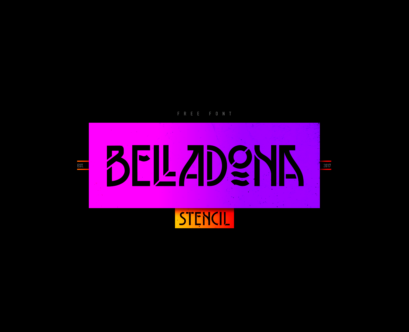 Belladona Stencil Regular Font preview