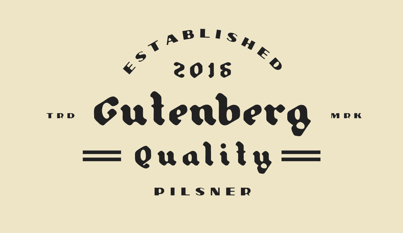 Gutenberg Blackletter & Pilsner Font preview