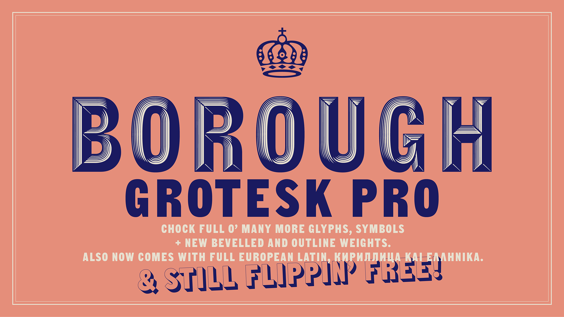 Borough Grotesk Pro Shaded Font preview