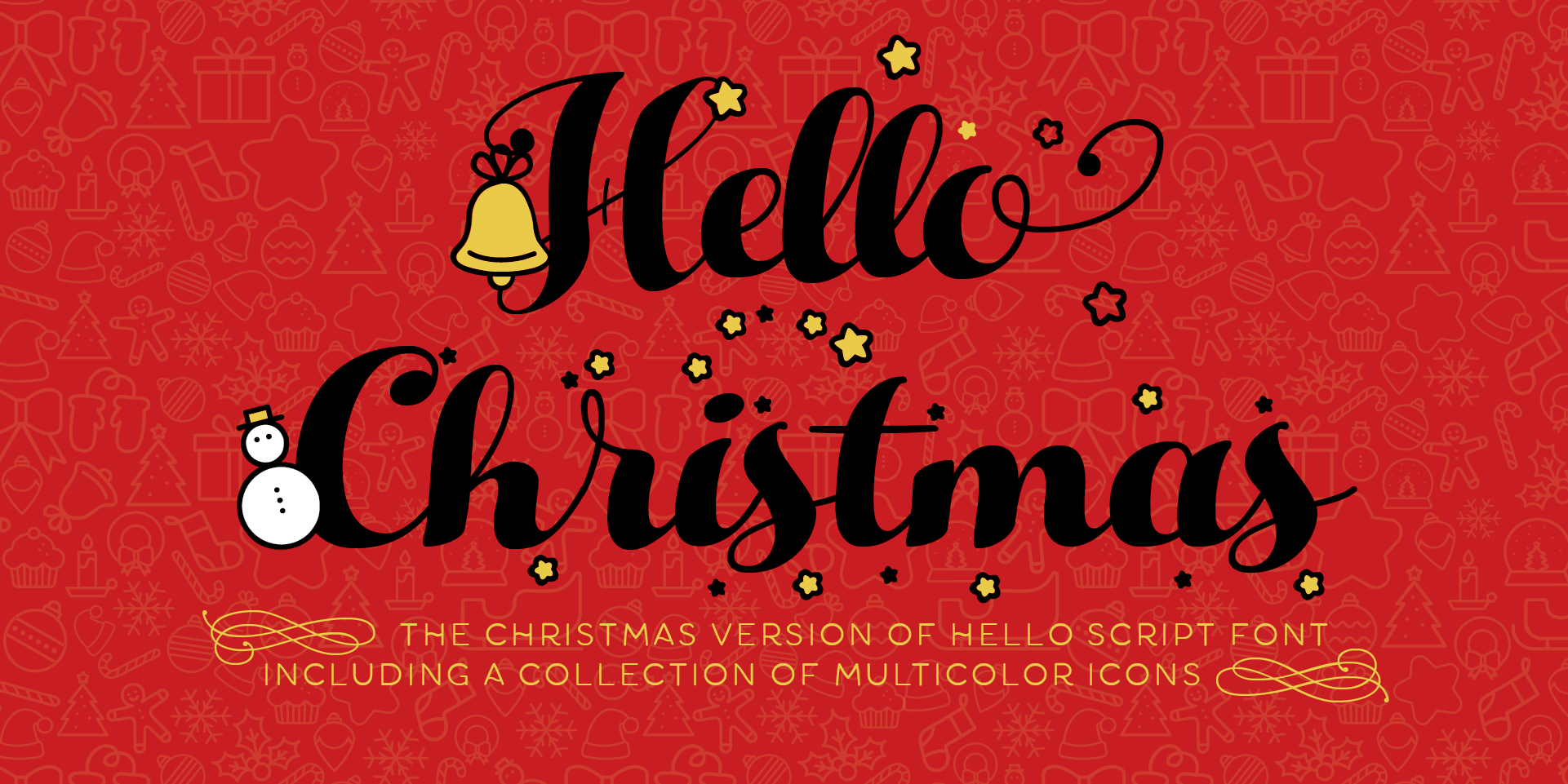 Hello Christmas Fill Font preview