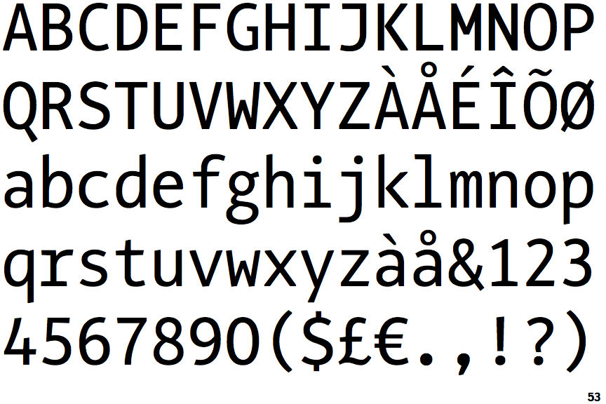 Roboto Mono Regular Font preview