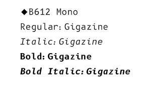 B612 Mono Regular Font preview