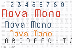 Nova Mono Regular Font preview
