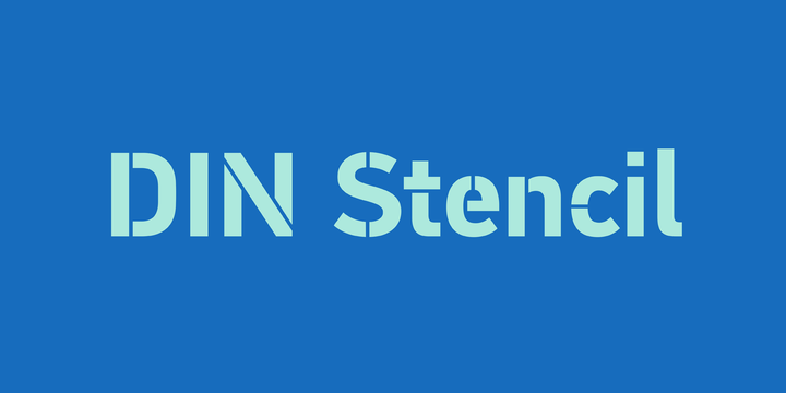 PF Din Stencil Hairline Font preview