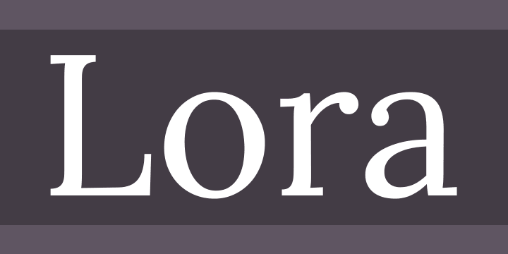 Lora Font preview
