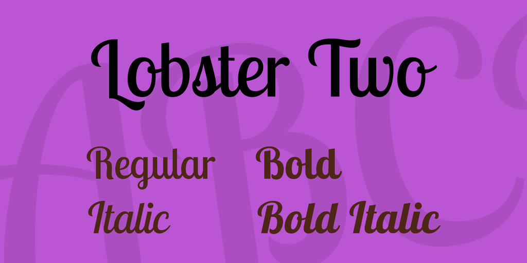 Lobster Two Regular Font preview