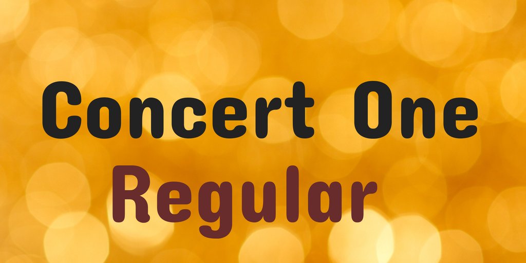 Concert One  Regular Font preview