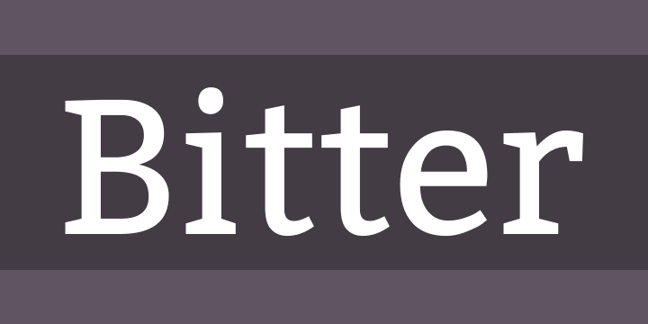 Bitter Regular Font preview