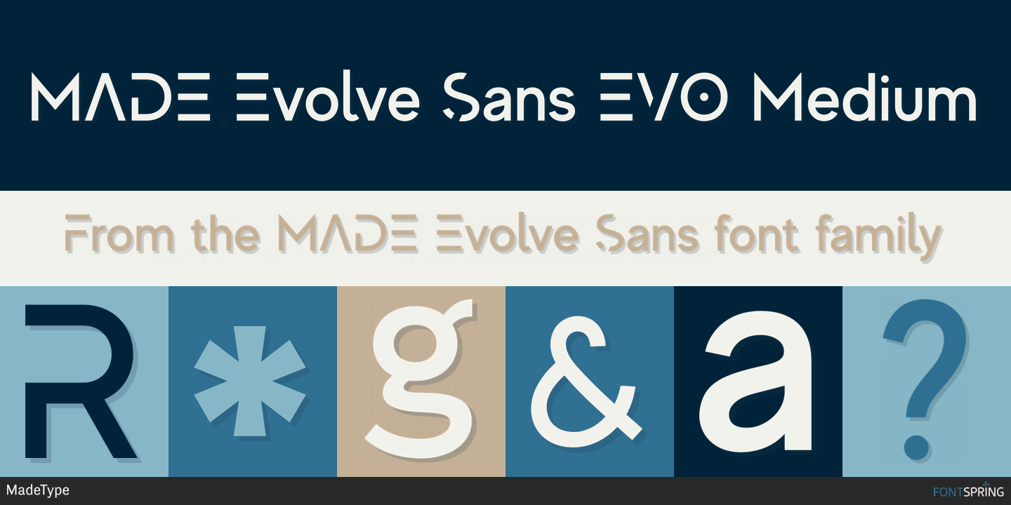 Evolve Sans EVO Medium Font preview