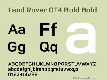 Land Rover OT4 Bold Font preview