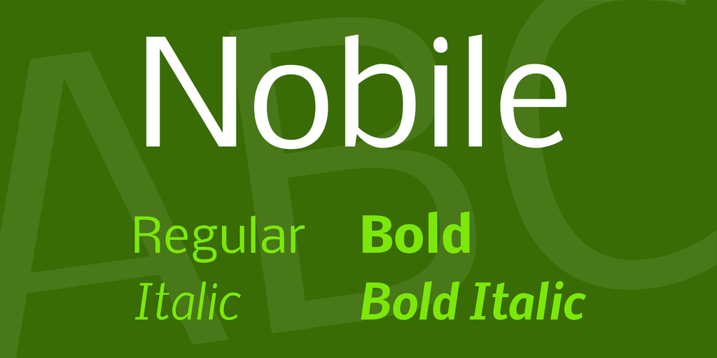 Nobile Font preview