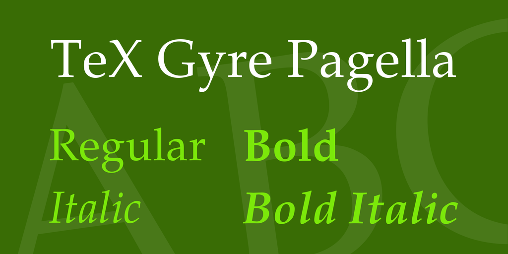 TeX Gyre Pagella Font preview
