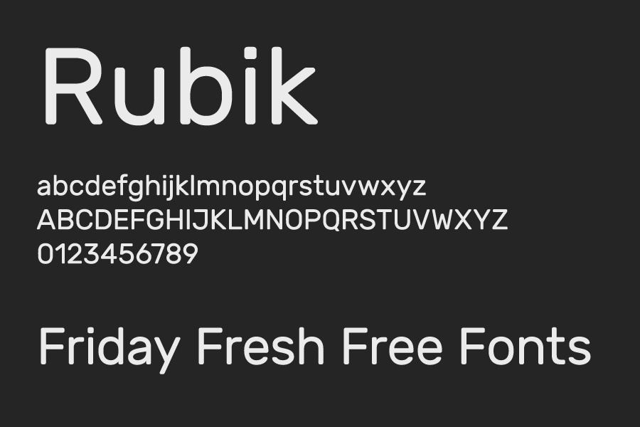 Rubik Medium Font preview