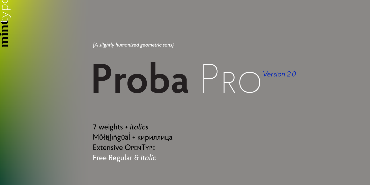Proba Pro Medium Font preview