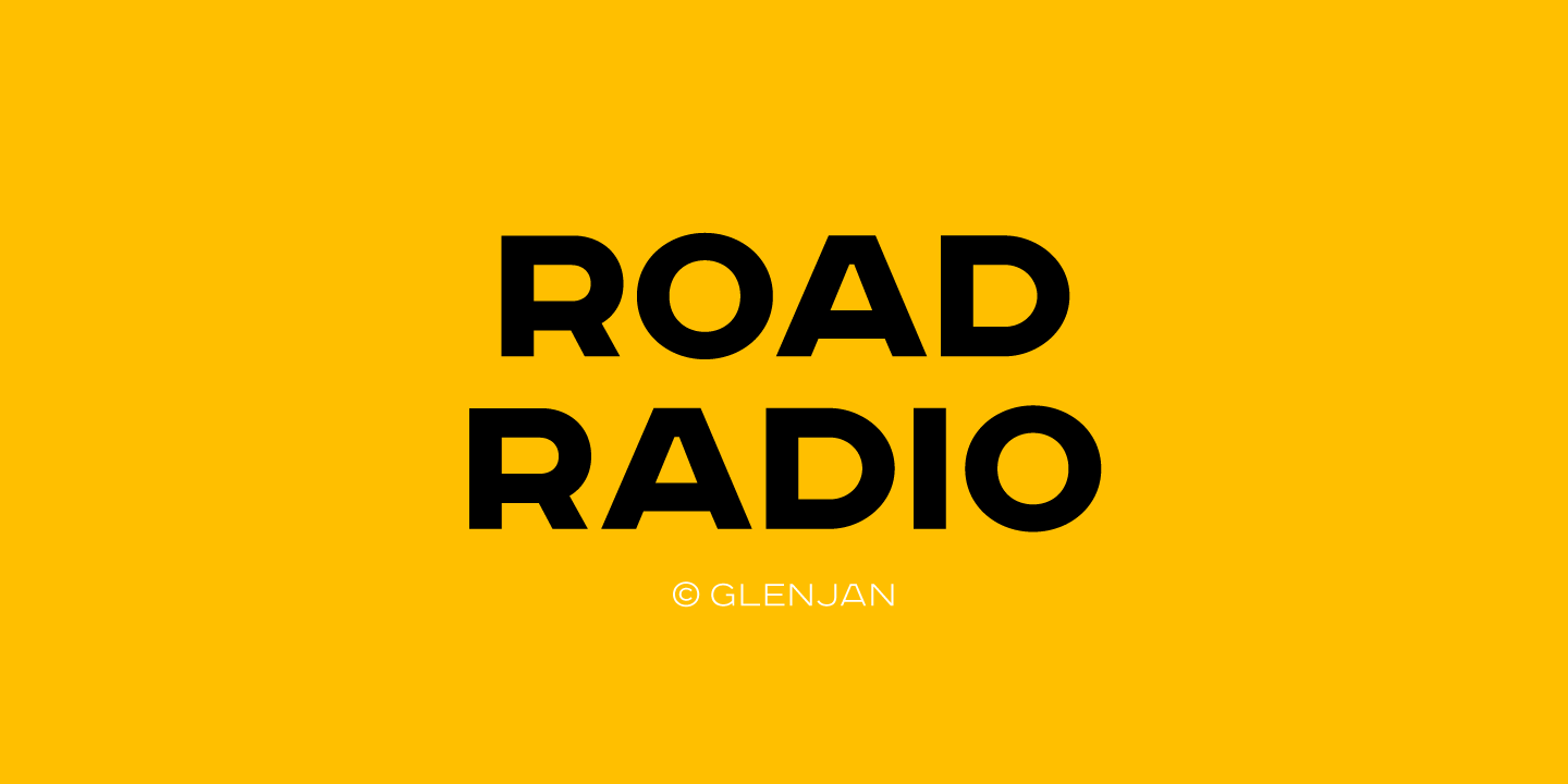 Road Radio Regular Font preview