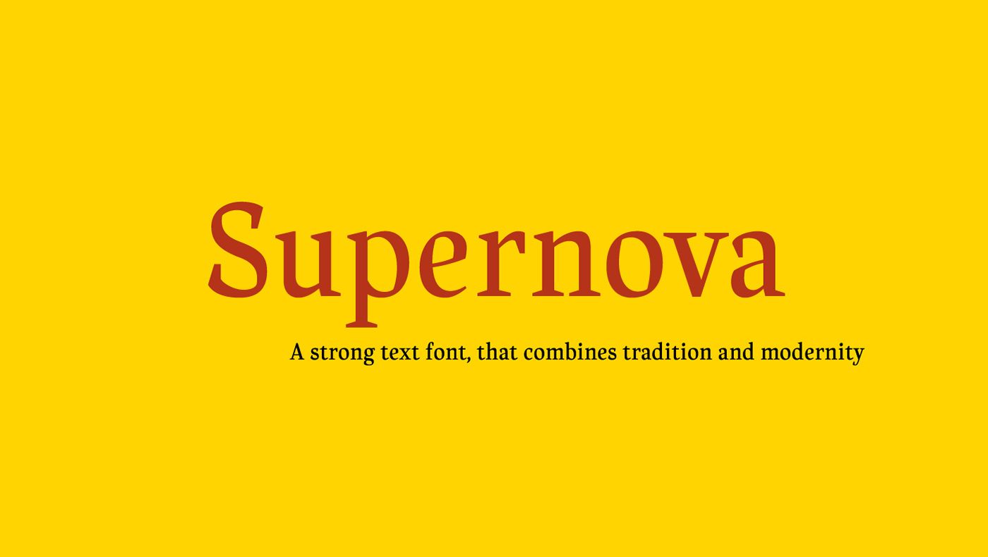 Supernova Medium Font preview