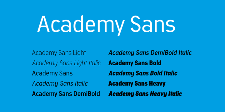 Academy Sans Font preview