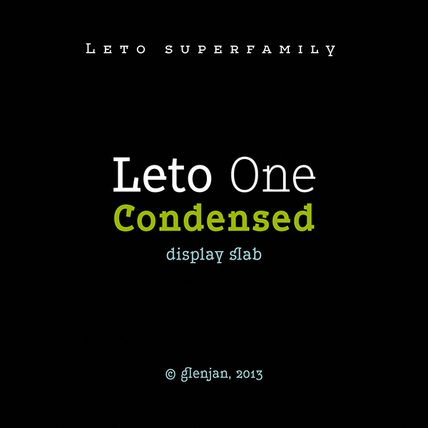 Leto Slab Condensed Medium Font preview