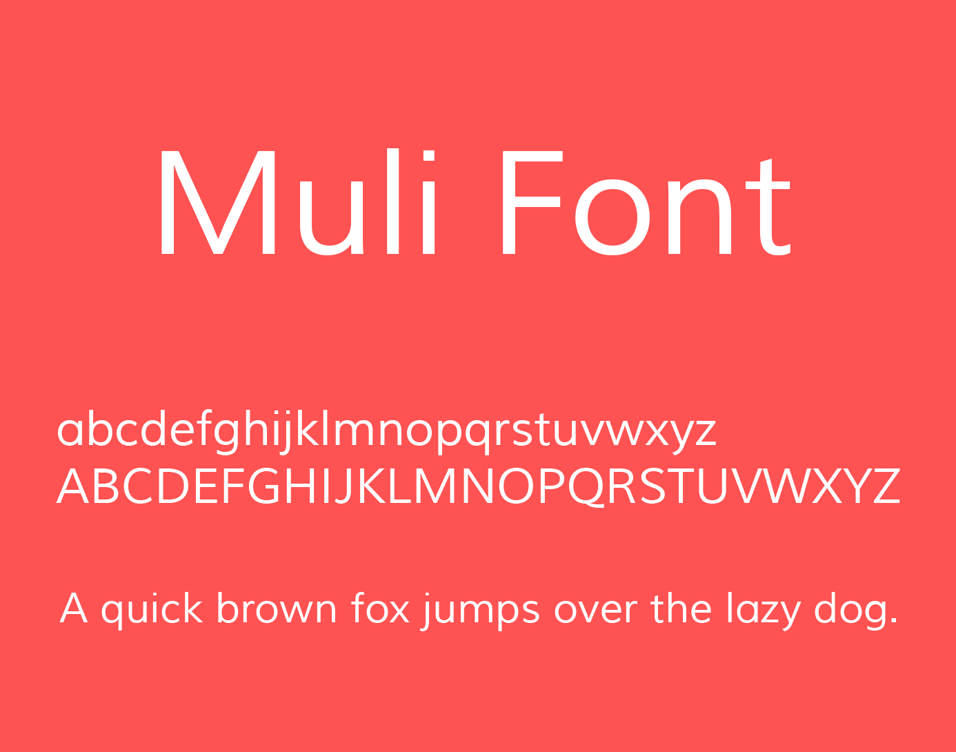 Muli Regular Font preview