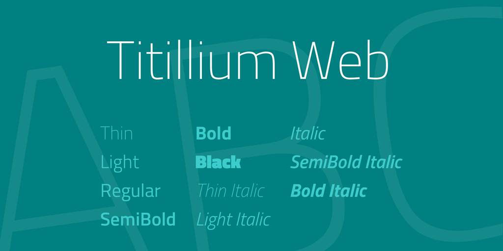 Titillium Web Regular Font preview