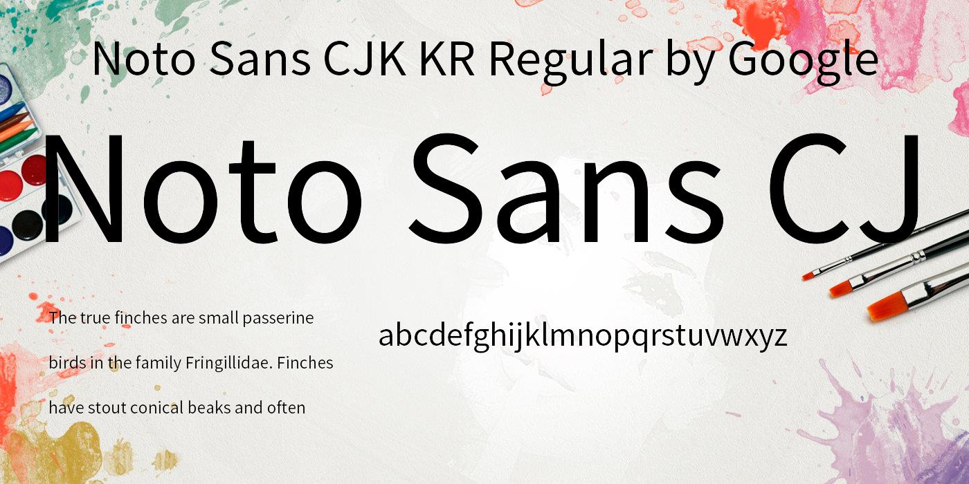 Noto Sans KR Font preview