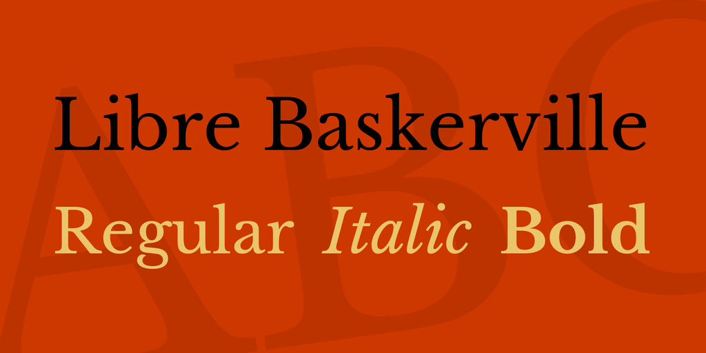 Libre Baskerville Font preview