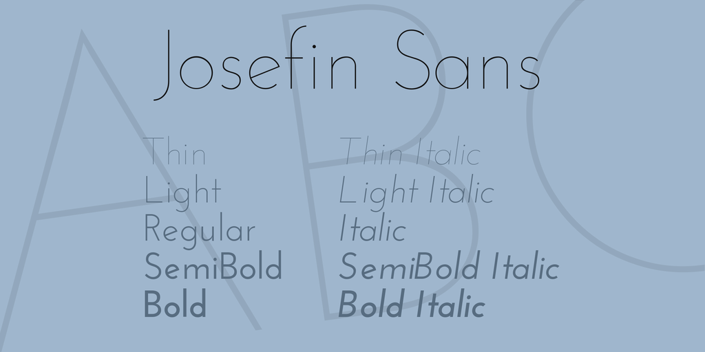 Josefin Sans Regular Font preview