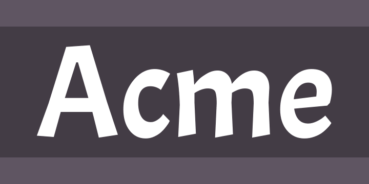Acme Font preview