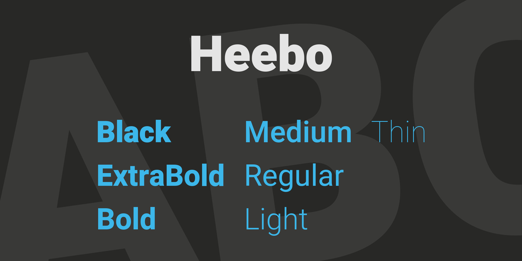 Heebo Font preview
