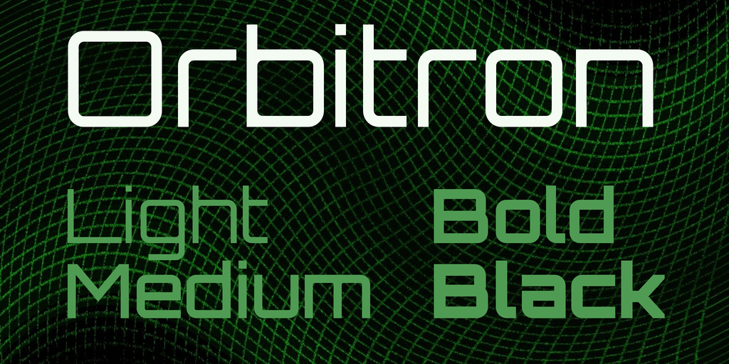 Orbitron Medium Font preview