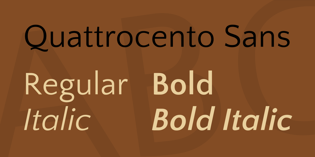 Quattrocento Sans Regular Font preview
