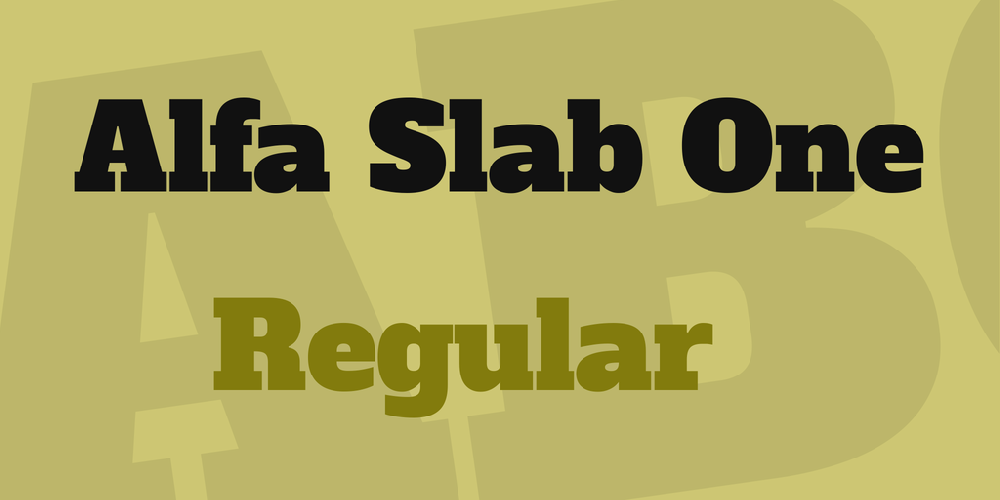 Alfa Slab One Font preview