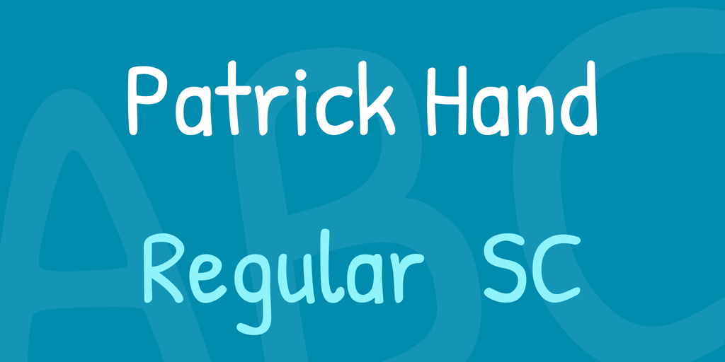Patrick Hand Regular Font preview