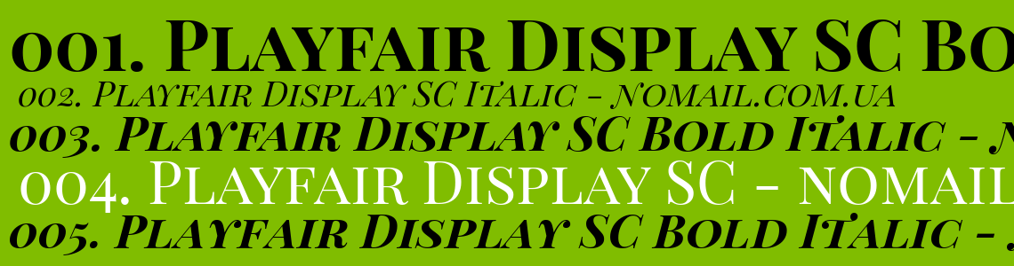 Playfair Display SC Regular Font preview