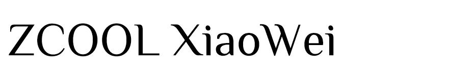 ZCOOL XiaoWei Regular Font preview