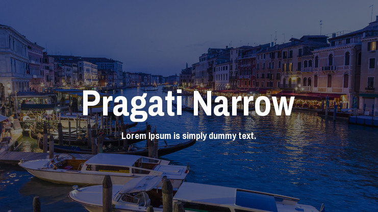 Pragati Narrow Regular Font preview