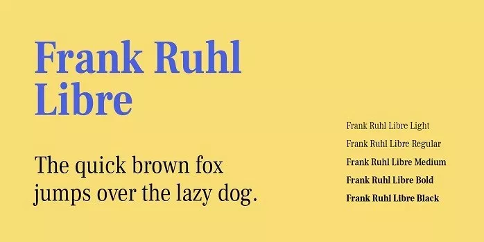 Frank Ruhl Libre Font preview