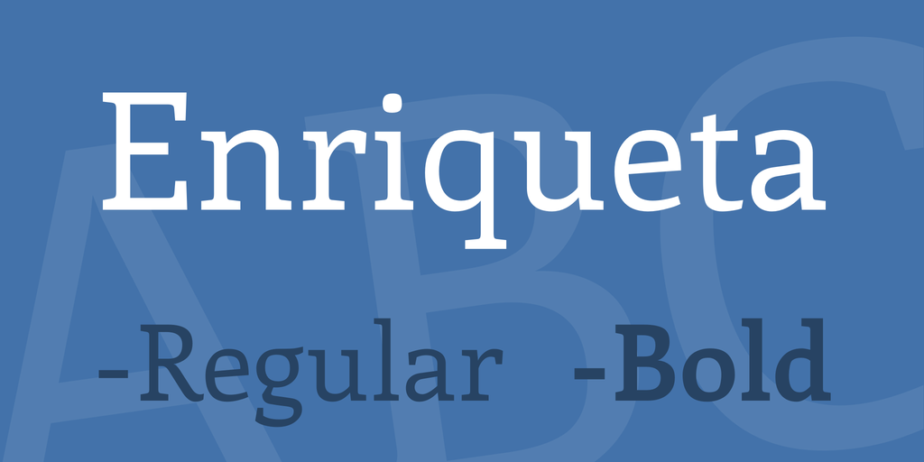 Enriqueta Regular Font preview